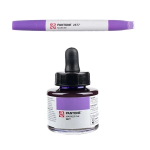 Royal Talens Pantone Dual Tip Purple Marker & Ink Refill Bottle - 2577