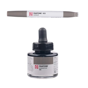 Royal Talens Pantone Dual Tip Warm Gray Marker & Ink Refill Bottle - 403