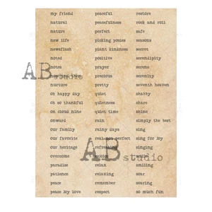 ABStudio Milk Valley A4 Paper Sticker Sheet - Sentiment #3