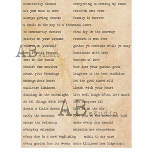ABStudio Milk Valley A4 Paper Sticker Sheet - Sentiment #5