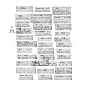 ABStudio Milk Valley A4 Paper Sticker Sheet - Sentiment #9