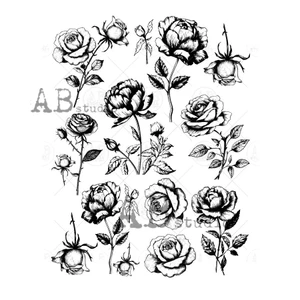 ABStudio Milk Valley A4 Paper Sticker Sheet - Rose #1