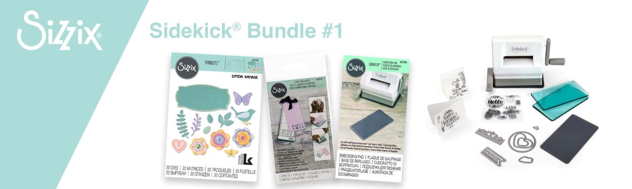 Sizzix Sidekick Starter Kit (White & Gray) with Die Pick and Thinlits  Bundle - Scrapbooking Made Simple