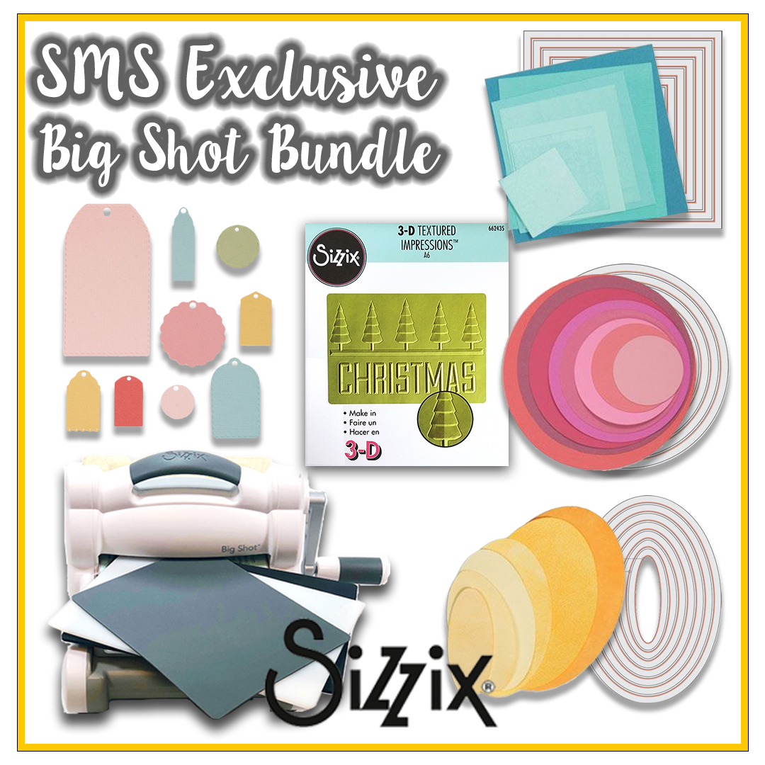 Sizzix Big Shot Machine Die Cutting Bundle w Nested Circles Dies