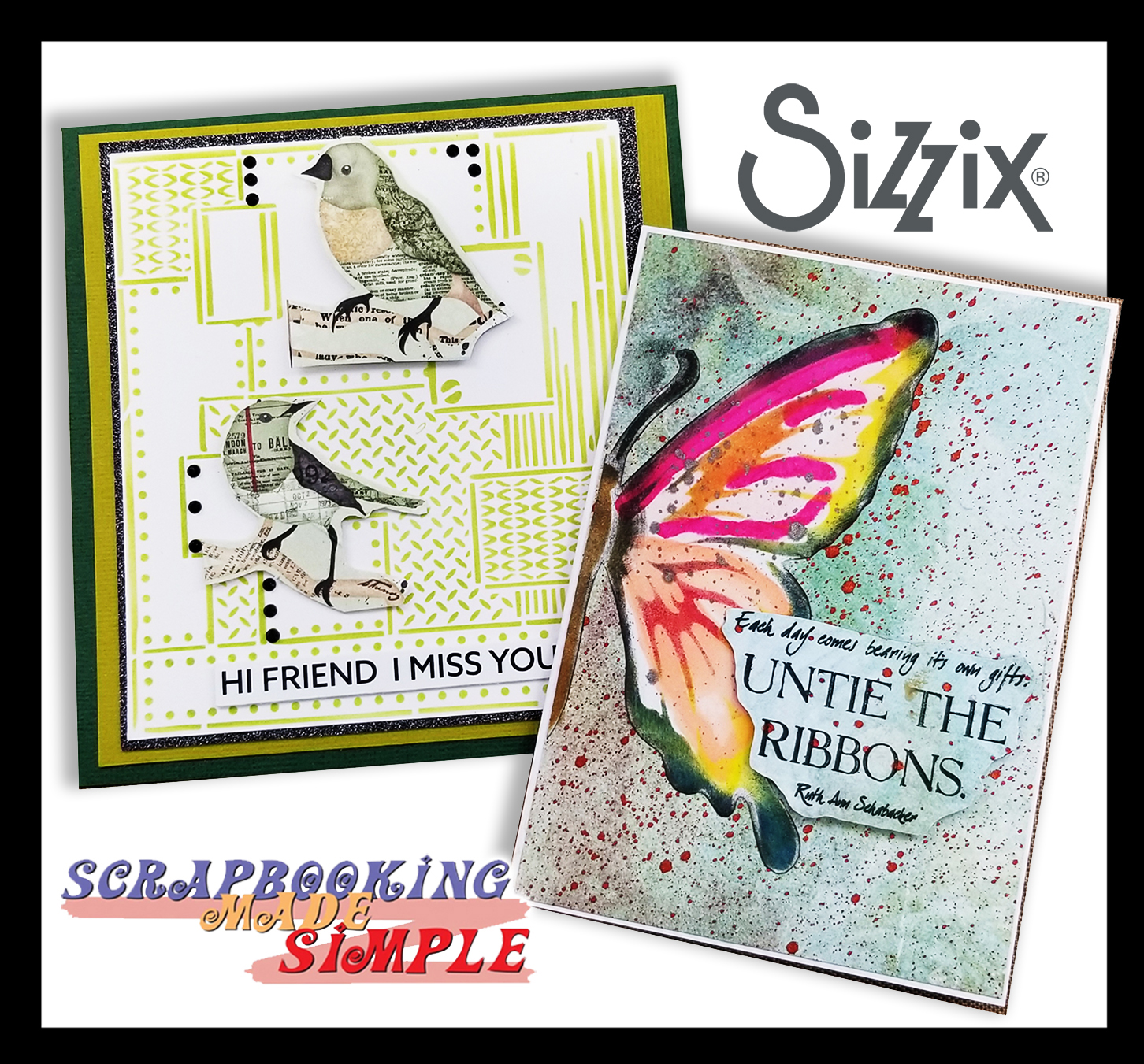 Sizzix Embossing Folders & Layered Stencils 8 Pack I Want It All Bundle -  Scrapbooking Made Simple