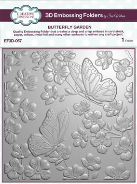 Creative Expressions 6x6in 3D Embossing Folder - Butterfly Garden