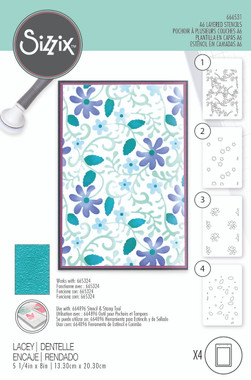 Sizzix Embossing Folders & Layered Stencils 8 Pack I Want It All