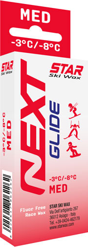 Star Next Medium Solid Glide Wax (block, 60g) - Caldwell Sport E