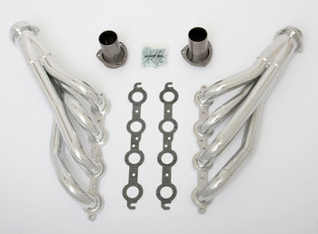 These Headers are designed specifically for installing an LS engine into 1967-98 Chevy/GMC 1/2 Ton Trucks and SUVs (C10, C15, C1500, R10, R1500 trucks, Suburbans, Yukons and Tahoes), and are available in a variety of tube lengths and diameters.. These headers will work with our LS Swap kits.
These headers are 1 3/4" mid length and ceramic coated. These Headers are designed specifically for installing an LS engine into 1967-98 Chevy/GMC 1/2 Ton Trucks and SUVs (C10, C15, C1500, R10, R1500 trucks, Suburbans, Yukons and Tahoes), and are available in a variety of tube lengths and diameters.. These headers will work with our LS Swap kits.
These headers are 1 3/4" mid length and ceramic coated.