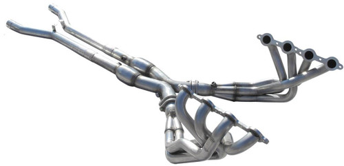 In-Store Pickup:Choose In-store pick-up (OH, NV, GA, TX) on our web site.
American Racing Headers C6 Corvette headers are available in a variety of primary sizes and your choice of X-pipe midsection diameters … either catted or non-catted. ARH uses the highest quality and best flowing metallic substrate catalytic converters available. These race-inspired systems are designed to splice into your factory or aftermarket exhaust with the included Grade 8 hardware and stainless steel band clamps (where applicable) and require no modifications to install. 

Additional features of American Racing Headers C6 Corvette headers include:

* 100 percent long-lasting 304 stainless steel 
* 3/8 in. thick laser-cut flanges for a warp-free seal
* Hand-ported TIG-welded inlets
* Optimized primary tube routing for superior fit and performance
* Merge collectors include welded scavenger spikes
* Catted systems feature 200 cell metallic substrate catalytic converters for extreme durability
* The only set of headers you should ever need to buy
* All American Racing Headers exhaust systems are for off-road use only