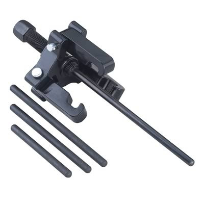 Stop trying to remove your Harmonic Balancer with a hammer, twine, and your neighbor's oak tree.

Do it the easy way with our harmonic balancer removal kit. The HB kit includes a 3-jaw puller, four lengths of forcing rods, and a forcing screw with a 3/8 in. square drive for ratchet use, and a 3/4 in. hex for wrench or socket use. Heavy Duty Flywheel/Flexplate Holding Tools keep your engine from rotating while installing bolts. Made from 3/8 in. thick steel, this tool is designed to mount to the starter bolt flange, and combined with the puller, makes this a 10 minute job, vs. a couple of hours of cursing like a sailor and embarrassing your family members and friends!