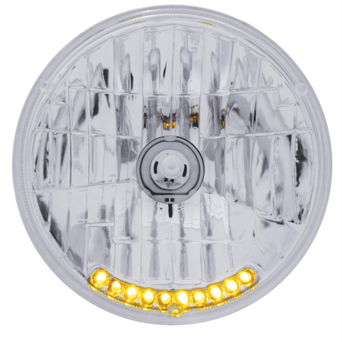 Headlight Conversion, 7 in. Crystal, Amber Auxiliary Lights, H6017, H6024, Each