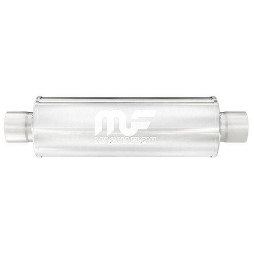 Muffler, 3.00 in. Inlet/3.00 in. Outlet, Stainless Steel, Polished, Each