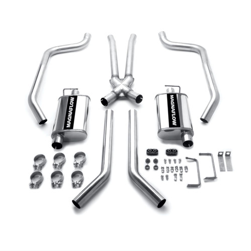 Exhaust System, Crossmember-Back, Stainless Steel, Tru-X, Chevy, Buick, Oldsmobile, Pontiac, Kit