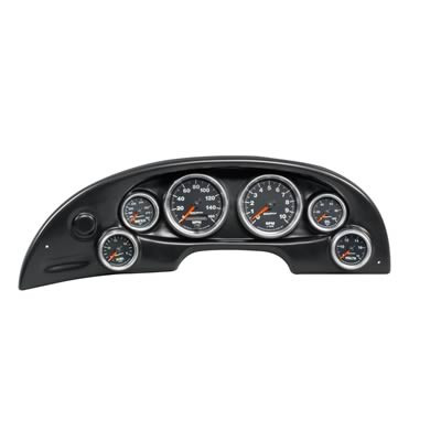 Instrument Panel with AutoMeter GS Gauges, Analog, Black, Plastic Panel, Ford, Kit