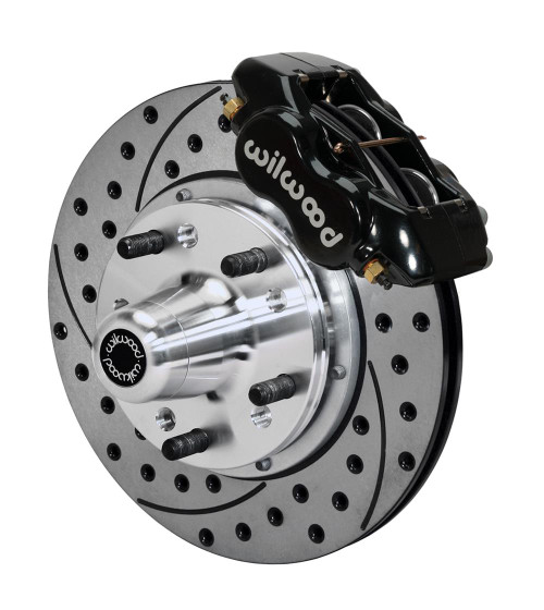 Disc Brake, Big Brake, Front, Drilled/Slotted Rotors, 6-piston Caliper, Black, Buick, Chevy, GMC, Olds Pontiac