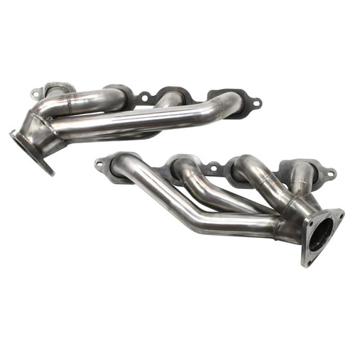 Increase your horsepower and torque with JBA Cat4ward headers! They are designed with 3/8 in. thick laser-cut flanges, mandrel-bent primary tubes, and feature JBA's patented Firecone merge collectors. They're available in either steel or 409 stainless steel and are offered in a chrome plated or high-temperature silver ceramic finish for most applications. JBA includes premium-quality mounting hardware and instructions for the installation and, unless otherwise noted, these headers are designed to fit the vehicle as it came from the manufacturer. This would include components such as cylinder heads, chassis, steering, motor mounts, body mounts, bushings, etc. If aftermarket components, parts from other applications, or custom-altered parts are used on your vehicle, it is the installer's responsibility to verify fitment.