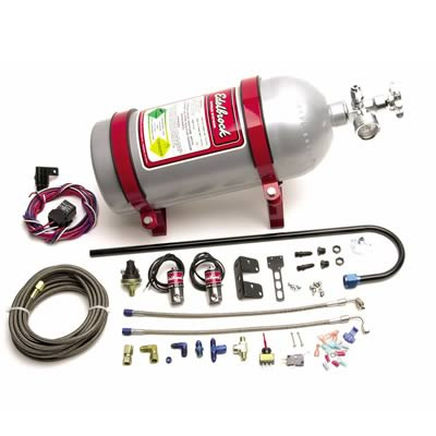 Free Shipping in the United States!
Send a mixture of nitrous and essential enriching fuel into the intake runner and allow you to select boost. Kit includes the (empty) bottle, solenoids, switches, fittings, stainless braided hose, and all hardware needed for installation.
