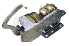 Frame Mount Pedals

Sold with or without master cylinder/booster, all pedal assemblies will readily accept most standard 4 bolt flange boosters and is 100% bolt on, and engineered for the proper pedal throw and leverage to take the guess work out of the installation. 

All units house no plastic bushings or sleeves: only 100% Bronze bushings and steel sleeves. And they are 100% made in the U.S.A. in house and ALWAYS in stock.