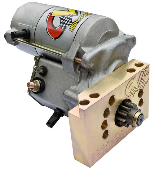 Unique Aluminum Housing helps to eliminate hot start problems
Sealed with Rubber O-Rings and Grommets
Easily Replaceable Plunger and Contacts

Adjustable for Header & Oil Pan clearance 5 adjustment positions

Specifications
Type of Unit: Nippondenso Gear Reduction
Estimated Horsepower: 3.1 HP
Reduction Ratio: 4.44:1
Weight: 11 Lbs.
Pinion Gear: 11 tooth