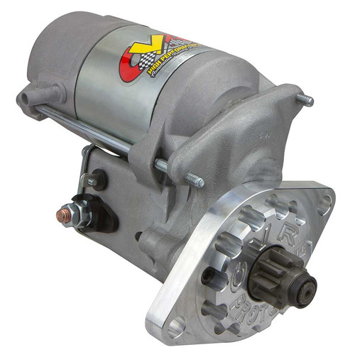 Chevrolet / GM Bert / Brinn Transmission – Maximum
Unique Aluminum Housing helps to eliminate hot start problems
Sealed with Rubber O-Rings and Grommets
Easily Replaceable Plunger and Contacts

Adjustable for Header & Oil Pan clearance 5 adjustment positions

Specifications
Type of Unit: Nippondenso Gear Reduction
Estimated Horsepower: 3.1 HP
Reduction Ratio: 4.44:1
Weight: 11 Lbs.
Pinion Gear: 9  tooth