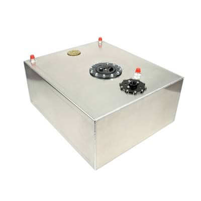 These Aeromotive A1000 Stealth fuel cells feature a built-in Aeromotive A1000 fuel pump and a 100 micron stainless steel prefilter. They can be mounted anywhere in any car. Simply strap one of the fuel cells in, hook up your fuel line to the pump outlet and your two wires, and you're done. You won't have to search any longer for a place to mount your fuel pump and pre-pump filter. Through an innovative baffling system inside of the cells, the fuel pump inlet always has a constant column of fuel. In addition, the Aeromotive A1000 Stealth fuel cells' baffling keeps fuel at that same point, even during extreme driving conditions, making them perfect for off-road vehicles, drag racing, and even autocross and drifting. Plus, the pump is inside of the cells, so noise is drastically reduced, and the fuel pump runs cooler longer, ensuring longevity and drivability.