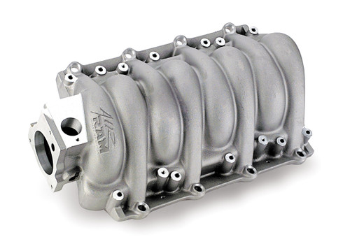 What happens when you add one of these LS6-style intake manifolds to your LSx? You get some serious horsepower gains--up to 12 HP over stock. And Weiand left plenty of room to make more power, too. These lightweight aluminum intakes have a surprisingly beefy design, which gives you plenty of room for porting. Plus, the manifolds can handle the high-intake pressures of nitrous or blower systems. Other features include an idle-to-6,200 rpm powerband, a removable underside panel for access to the runners, and your choice of satin or polished finishes.