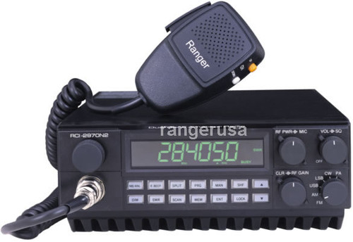 Ranger Communications once again sets the performance and reliability standard for entry level amateur mobile transceivers with the latest generation of our popular RCI-2950DX/70 series of cost effective, multi mode, high performance transceivers.

Introducing the new RCI-2950DX & RCI-2970N2. These new models feature microprocessor control of not one but two amateur bands. The new RCI-2950DX, rated at 25W PEP and the RCI-2970N2, rated at 200W PEP are perfect for the recent band openings on 10 and 12 meters. Now you can upgrade your mobile Ham capabilities with a radio that is rich in features and reasonable in cost. 

The new models have retained the operating features of its popular predecessors, including programmable repeater offset and capabilities for a CTCSS tone option — great for increasing repeater activity on 10 meters — and receiver scanning for quick search of active frequencies. The units offer three methods of frequency selection, non-volatile memory to store and scan up to ten favorite frequencies, and front panel frequency selector lockout.