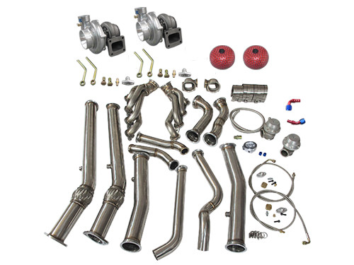 Twin T4 GT35 Turbo, Supports 900-1,000 WHP

Now you can TWIN TURBO your Pontiac GTO/Holden Monaro. The Monaro will fit, the RHD version may require some minor modifications, but it will definitely fit.

Included in this Kit:
- T4 GT35 Turbo x2
- 46mm Wastegate x2
- Headers (2 Pcs)
- Downpipe
- Oil Line Kit

Click for more info...