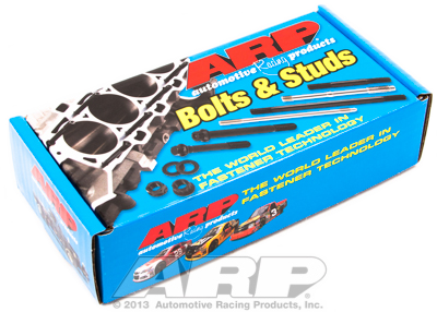 These ARP High Performance series head bolt kits are tough! They are rated at 170,000 psi--15 percent stronger than Grade 8 fasteners. They come available with hex heads or reduced wrenching 12-point heads that eliminate the need for valvetrain removal when re-torquing cylinder heads.

Fastener Style: Bolt
Undercut Stud: No
Head Style: Hex
Fastener Material: Chromoly
Fastener Finish: Black oxide
Washers Included: Yes
Cut to Fit:No