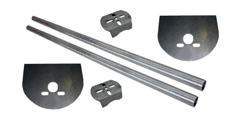 Simple, effective and classy! Lay your truck out, support your rear end AND look good doing it! Includes enough that you can trim to fit your notch perfectly. 

Kit includes:

D-shape bag mounts with cross members

(2) .25” upper plates
(2) axle brackets
(2) 1.5” crossmembers (4’ long)