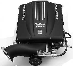 Do you want bolt on horsepower? Now you can add this to your LS Swapped vehicle with 4.8/5.3/6.0 from 2007-2013. As with anything custom, you may need to make some modifications to your hood (cowl), depending on what you are putting it into. But it will definitely look sweet under the hood, and when you stomp on the gas!

Edelbrock E-Force Supercharger Systems for 2007-13 GM trucks and SUVs are designed to produce more torque and horsepower for each application. You'll feel the boost in horsepower throughout the entire RPM curve! Towing and off-road vehicles will see tremendous benefits from the 12" intake runners that increase low-end torque. Tuner not included.

 

SUPPLEMENTAL FUEL PUMP KITS 
These Supplemental Fuel Pump kits are required for GM trucks utilizing #1577, #1578 and #1579 E-Force Supercharger systems. Failure to use the supplemental fuel pump kit may result in engine damage. These supplemental fuel pump kits are not required for Flex Fuel models. Flex Fuel models come standard with adequate fuel systems that properly operate with the Edelbrock E-Force Supercharger system. These supplemental fuel pump kits include a replacement fuel pump, control module and fuel level sender (system #15791 also includes injectors).