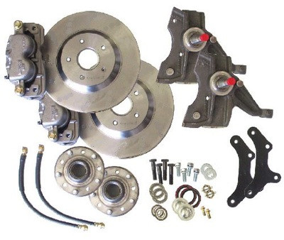 Upgrade the look and feel of your 67-69 Camaro or Firebird with an altitude and attitude adjustment!

13" solid rotor kit, 2" drop spindles and all of the hardware to install it. This kit requires the use of a minimum of a 17" wheel.

Order yours and get your hot pony car stopping on a dime today!