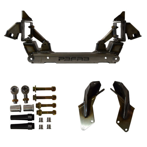 The Version 7 Dropmember Front suspension system is designed to replace the factory cross-member and steering system. It is engineered as a modular bolt-in unit that requires no welding. 

ALL DROPMEMBER KITS INCLUDE MOTOR MOUNTS, SHOCK RELOCATE BRACKETS AND RACK & PINION HARDWARE.

ONLY AVAILABLE IN THE LEVEL 1 MILD OR LEVEL 3 EXTREME.

Level 1
When combined with a 2.5” drop spindle and 28” tall tire, the Level 1 Front will set the lowest point of the factory frame rails approx. 3” off the ground when fully deflated.

Level 3
When combined with a 2.5” drop spindle, 29” tall tire, the Level 3 Front will set the lowest point of the factory frame rails on the ground when fully deflated.