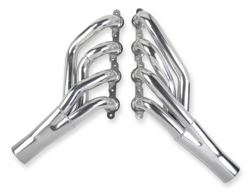 1975-81 GM LS 2nd Gen (Camaro/Firebird) Mid Length Engine Swap Headers for hot LS1/LS6/LS2 (cam,heads,nitrous),stock 6.2L(L92)Vortec truck, stock LS3 or all supercharged LS/Vortec engine swaps requiring maximum ground clearance. Not legal for use on pollution controlled motor vehicles.
Features:

Premium fitment with optimized ground clearance
Laser cut 3/8” flanges with flat-finished TIG welded port sealing
1-7/8” primaries/3" collectors
Designed and intended for installation only with Hooker LS swap engine mounting brackets and transmission crossmembers for this application. Will not install with any other brand of mounts
Compatible with Quick Time™ bellhousings (hydraulic clutch only, stock A/C evaporator case on firewall, straight boot spark plug wires and Holley LS swap oil pan and accessory drive brackets
Connects directly to Hooker 3” 2nd-gen F-body exhaust system through the use of an available mid-pipe kit
Compatible with stock or half-height subframe/body mounts
Automatic and manual transmission compatible
Will not install with factory column shift linkage. Lokar or similar aftermarket shift cable or linkage required for column shift applications.
Constructed of lightweight 18-gauge tubing