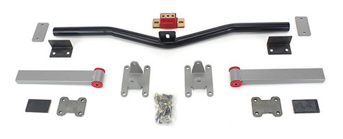 Hey Handy Guys & Gals! Ready to LS Swap that random car in your yard? Now you have options! This is a "do it yourself" street rod kit for LS engines and late model transmissions. Just trim to fit and weld up.

LS DIY Street Rod kit 38" frame

It includes engine mounts and everything you need to build bolt-in frame brackets and bolt-in trans crossmember. It comes with polyurethane engine bushings and trans mount and all hardware. This particular kit is for 55" and under width frames which makes it perfect large cars and trucks. Add an oil pan and headers to make it a complete deal for your build.