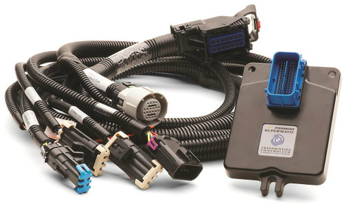 These Chevrolet Performance automatic transmission controllers include the wiring harness, controller, software, and laptop hookup. They are designed to allow for the use of electronically controlled transmissions in early model vehicles. Chevrolet Performance automatic transmission controllers are fully programmable for upshift, downshift, part throttle and wide-open shifts, and shift firmness. They come preprogrammed--just enter your rear tire diameter and rear axle ratio and go, or create your own custom shift characteristics. Chevrolet Performance automatic transmission controllers were originally developed by GM Racing for off-road truck racing. They have the ability to record and graph drag racing data like time, speed, shift point, engine rpm, and more.