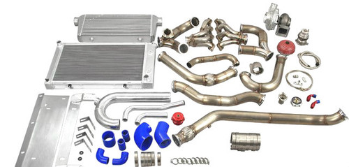 Single Turbo Header Downpipe Intercooler Radiator Kit for 68-72 Chevelle/Cutlass

Supports up to 1000 HP (with Built Motor and Upgraded Fuel System)
Turbo Header Kit Is Designed to Fit Aftermarket AC and Alternator Brackets that Mount These Accessories High on Both Left and Right Corner 
Single Turbo Header Kit, with T76 Turbo 0.81 AR Exhaust Housing and 44mm V-band Wastegate (8 PSI)
Intercooler and Radiator Kit, with Mounting Brackets and Radiator Hard Pipe Kit
Intercooler Piping Kit and BOV
3" Turbo Downpipe 
Kit includes:

T76 Turbo Charger, 0.81 AR Exhaust Housing x1
Turbo Header Downpipe Kit x1
60MM 12Psi V Band Wastegate x1
T4 to 3" V-Band Cast Turbo Elbow Adapter x1
Oil Filter Sandwich and Oil Line Kit x1
Set of Vband Clamp x1
Intercooler, with Mounting Brackets x1
Aluminum Intercooler Piping Kit x1
Set of Silicon Hose x1
Set of Clamp x1
Blow Off Valve x1
Mushroom Air Filter x1
3 Row High Performance Aluminum Radiator, with Radiator Hard Pipe Kit x1
Chevelle LSx Engine Mount Kit, If Using Different Engine Mount, Fitment Might Be Off and Modification Might Be Needed. 

Downpipes DO NOT fit factory transmission crossmember, you will need to use our transmission mount.

All Products Are Developed from The Ground up in Our R&D Center Based in The USA. 






 