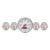 Gauges, Arctic White, Speedometer, Water Temperature, Oil Pressure, Fuel Level, White Face, Analog, Kit