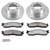 Brake Rotors/Pads, Cross-Drilled/Slotted, Iron, Zinc Dichromate Plated, Ceramic Pads, Dodge, Kit