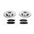 Brake Rotors/Pads, Cross-Drilled/Slotted, Iron, Zinc Dichromate Plated, Kit
