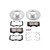 Brake Rotors/Pads, Truck and Tow, Drilled/Slotted, Iron, Zinc Plated, Front, Toyota, Kit