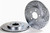 Brake Rotors, Cross-Drilled, Slotted, Iron, Zinc Plated, Rear, Ford, Pair