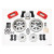 Disc Brakes, Front, Dynalite Pro, Cross Drilled/Slotted, 6-Piston Red Calipers, GM, Kit