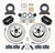 Disc Brakes, Classic Series Dynalite, Front, Solid Surface Rotors, 4-piston Black Calipers, Ford, Mercury, Kit