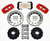Disc Brakes, W4A, Rear, Slotted/Drilled Rotors, 4-Piston Red Calipers, Chevy, GMC, Kit