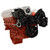 Black Chevy LS Engine Mid Mount Serpentine Kit - AC, Alternator & Power Steering