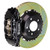 Front fitment. Fixed 4 piston calipers. Slotted 2 piece vented rotors.

Ultra High Performance Brembo Gran Turismo Brake System packages were developed to offer race-inspired braking components that are endowed with several significant advantages over a vehicle’s original braking system to provide superior braking time after time. They are for drivers who want to make a statement by substantially improving the looks and performance of their vehicle’s braking system.

While they are available for sports cars, sporty coupes, sedans, light trucks and SUVs, in most cases the Gran Turismo Brake System’s massive aluminum calipers and large diameter brake discs require the use of aftermarket wheels with the necessary brake clearance.

Brembo Gran Turismo Systems provide excellent stopping power in everyday traffic, as well as superior high performance street and track driving. They are designed to bolt onto the vehicle’s original suspension and are fully compatible with the vehicle’s stock brake master cylinder and anti-lock braking system (ABS).

While most Brembo Gran Turismo Brake System packages have been developed specifically to replace the vehicle’s front brakes (due to the high braking demands encountered there), rear brake systems are also offered for selected applications. For vehicles not offering a Gran Turismo System for the rear axle, Brembo Sport brake rotors (slotted or drilled) are available to replace the stock rotors on the rear axle and provide a matched appearance on all four corners of the vehicle.