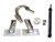 Engine Mounts + Transmission Mounts + Driveshaft + Aluminum Adapter Plate + Bolts

Motor / Transmission Mounts:
-Heavy Duty 7 Gauge (0.18") Thick Stainless Steel Panel, with Brace Offers Strong Support
-Adjustable Slotted Bolt Holes
-Polyurethane Bushing Mounts
-Patented Design of Aluminum Motor Mount Plate is Extruded Billet Aluminum, Excellent Strength
-Each Mount Holes is 1/2"" Apart, Can Move the Motor Forward and Backward by 1/2"" Increments