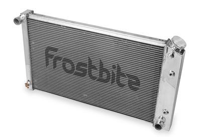 Radiator Style: Crossflow
Overall Width (in): 29.750 in.
Overall Height (in): 16.625 in.
Inlet Location: Upper passenger side
Outlet Location: Lower passenger side
Radiator Material: Aluminum
Radiator Finish: Natural
Core Width (in): 23.625 in.
Core Height (in): 15.000 in.
Row Quantity: 3
Transmission Cooler: No
Inlet Size: -16 AN O-ring
Outlet Size: -16 AN O-ring
Tube Size: 11/16 in.
Fan Included: No
Radiator Cap Included: Yes
Quantity: Sold individually